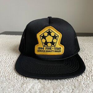 90s Vintage Chrysler Mesh Snapback Trucker Rope Hat OSFA Patch Cap Service Award